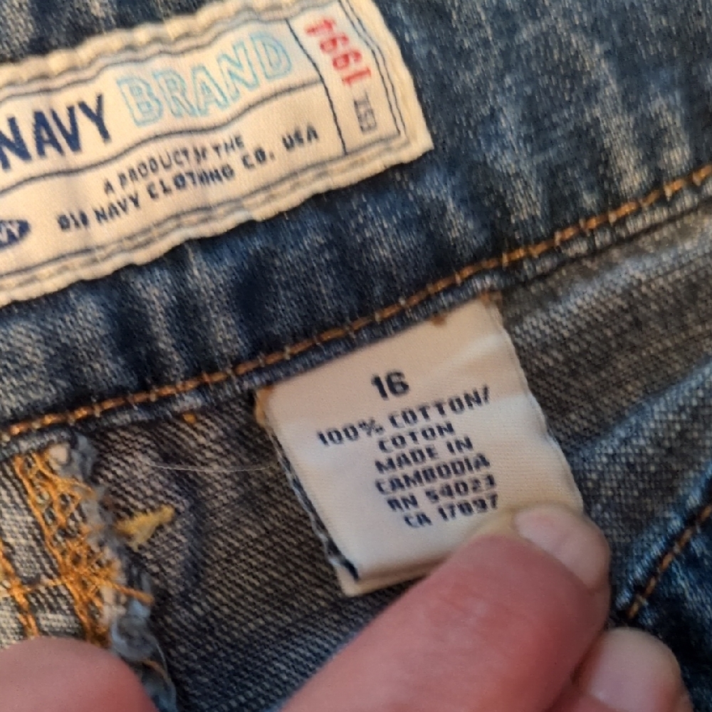 Old Navy Blue and Gold Cargo Mini Skirt Casual - Vintage 1994 - Picture 4 of 5